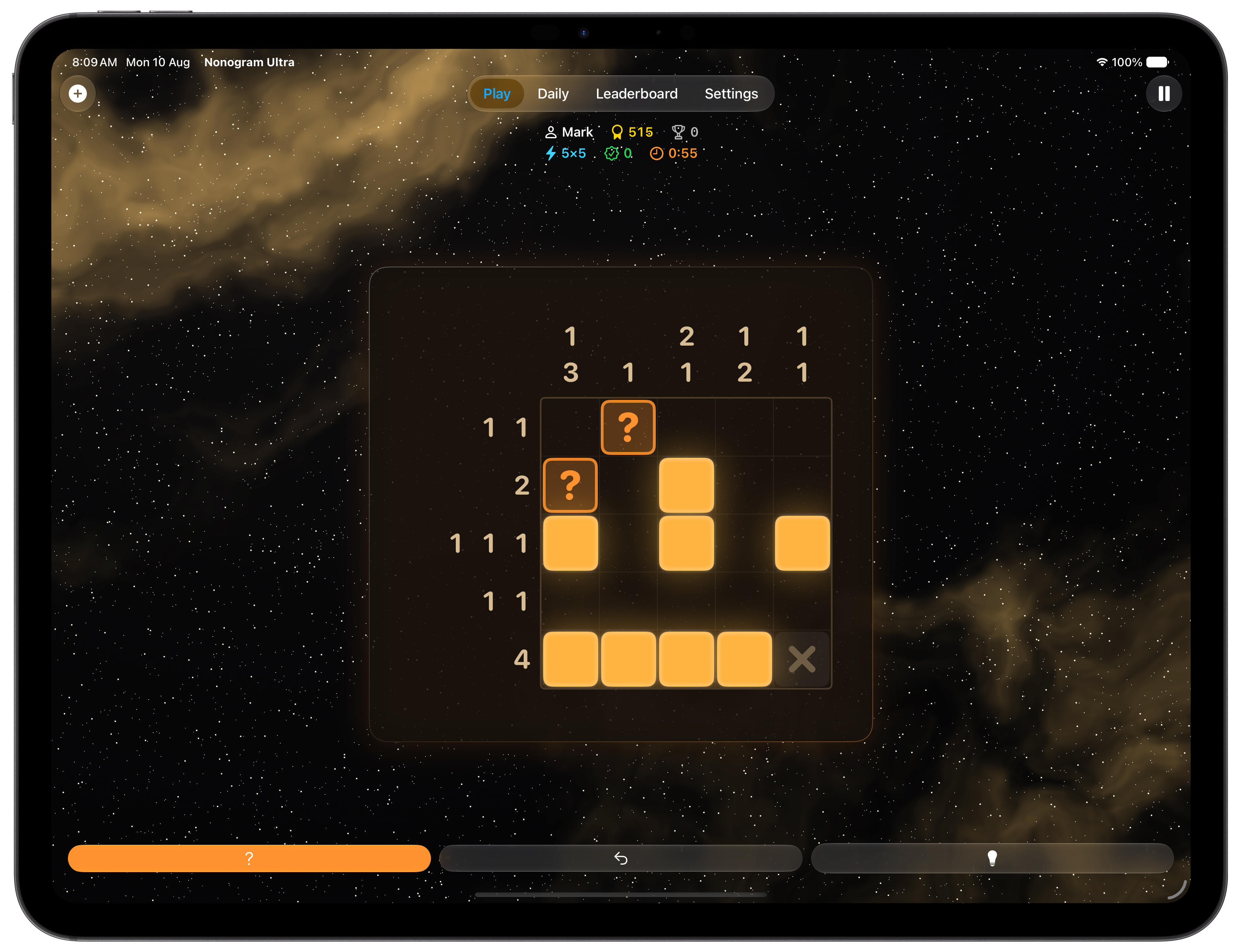 Nonogram Ultra iPad puzzle