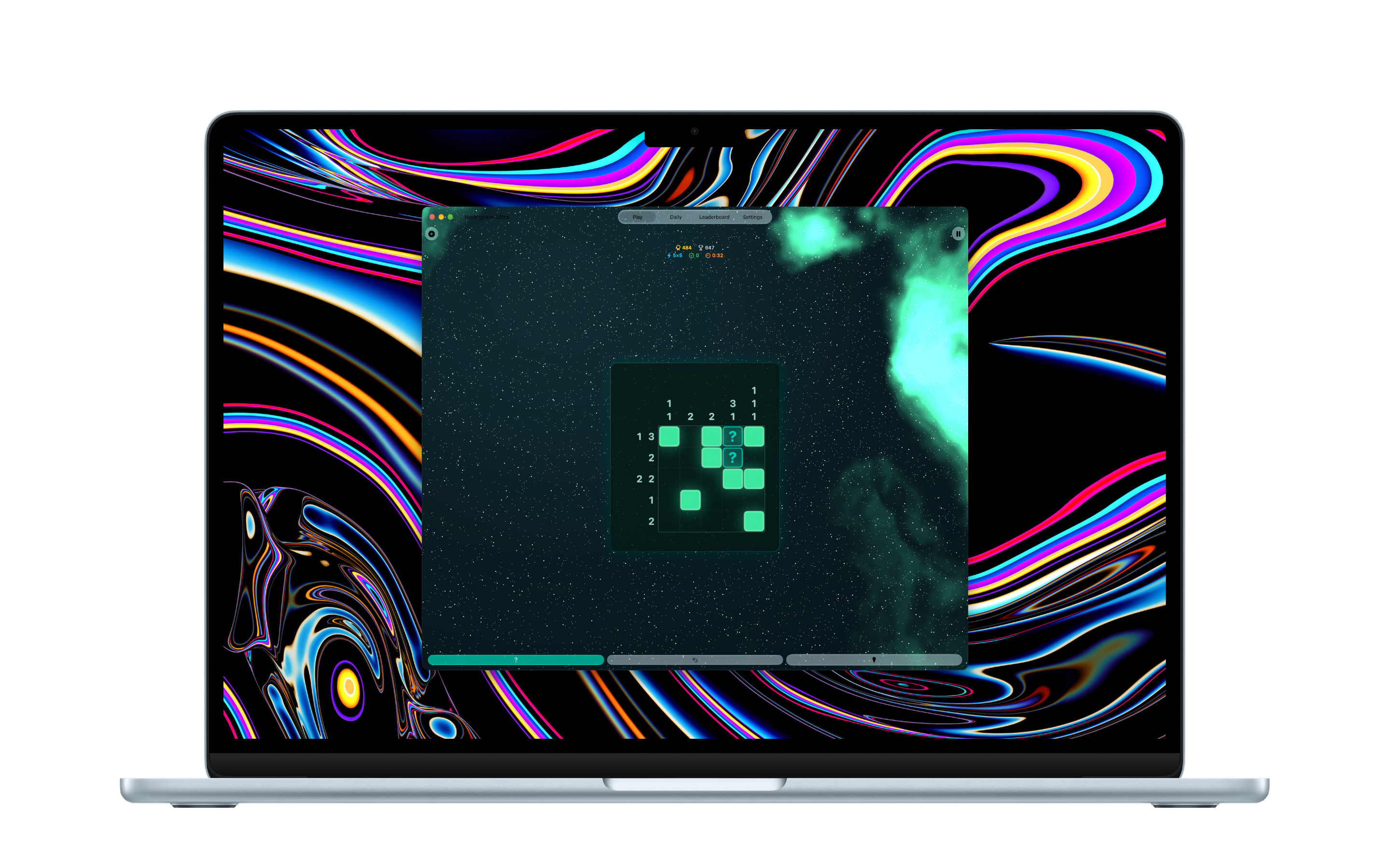 Nonogram Ultra Mac puzzle, Aurora theme