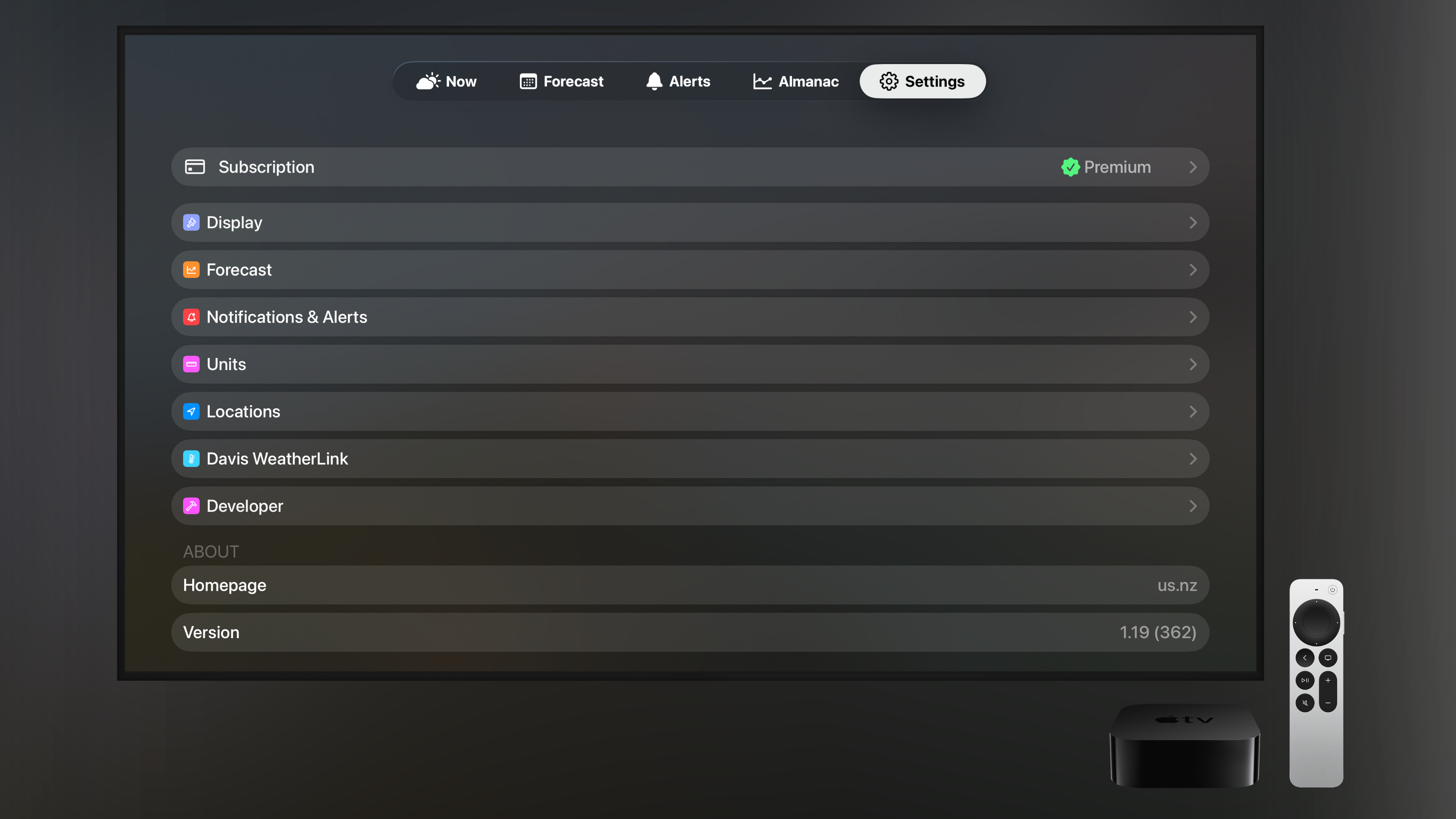 Apple TV Settings