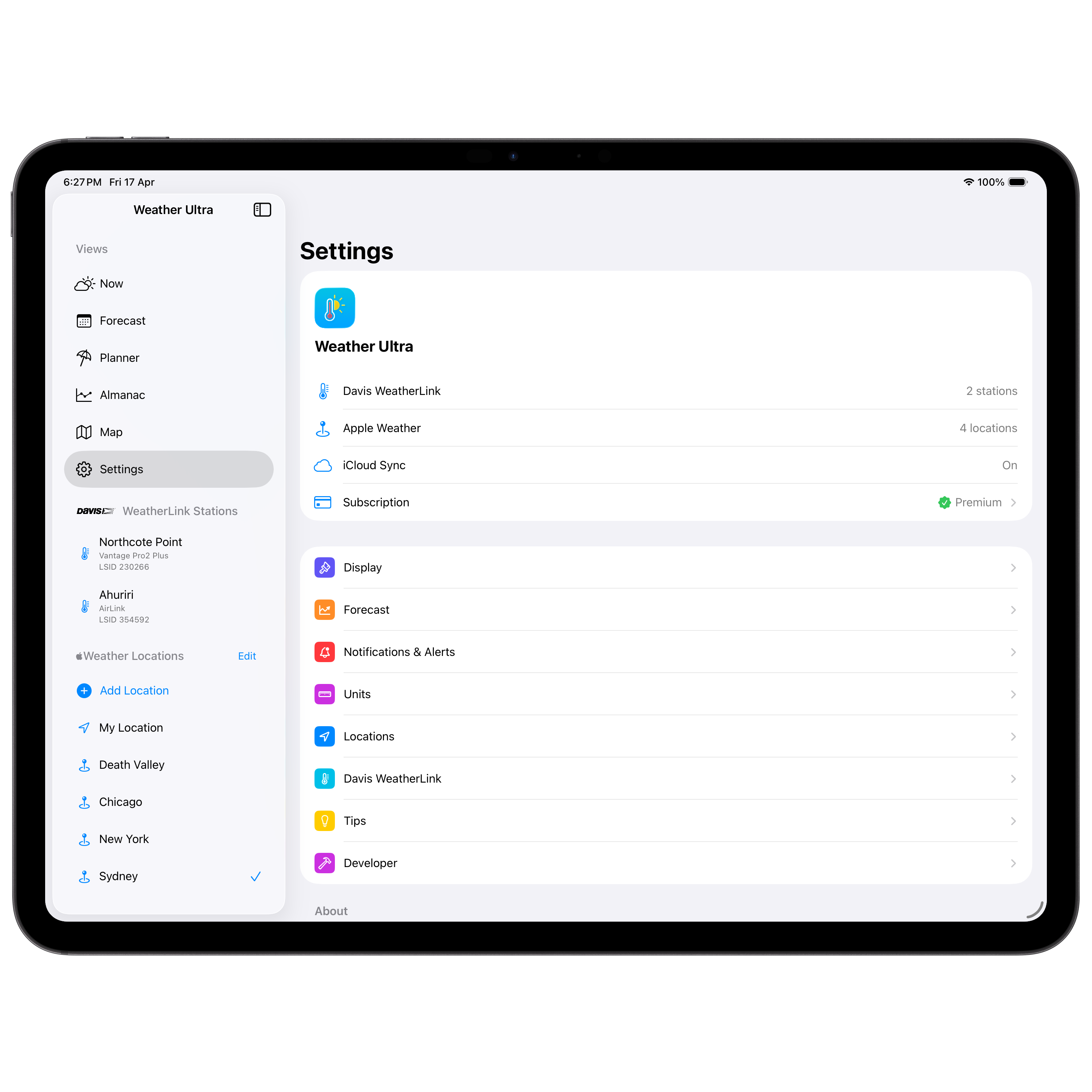 iPad Settings